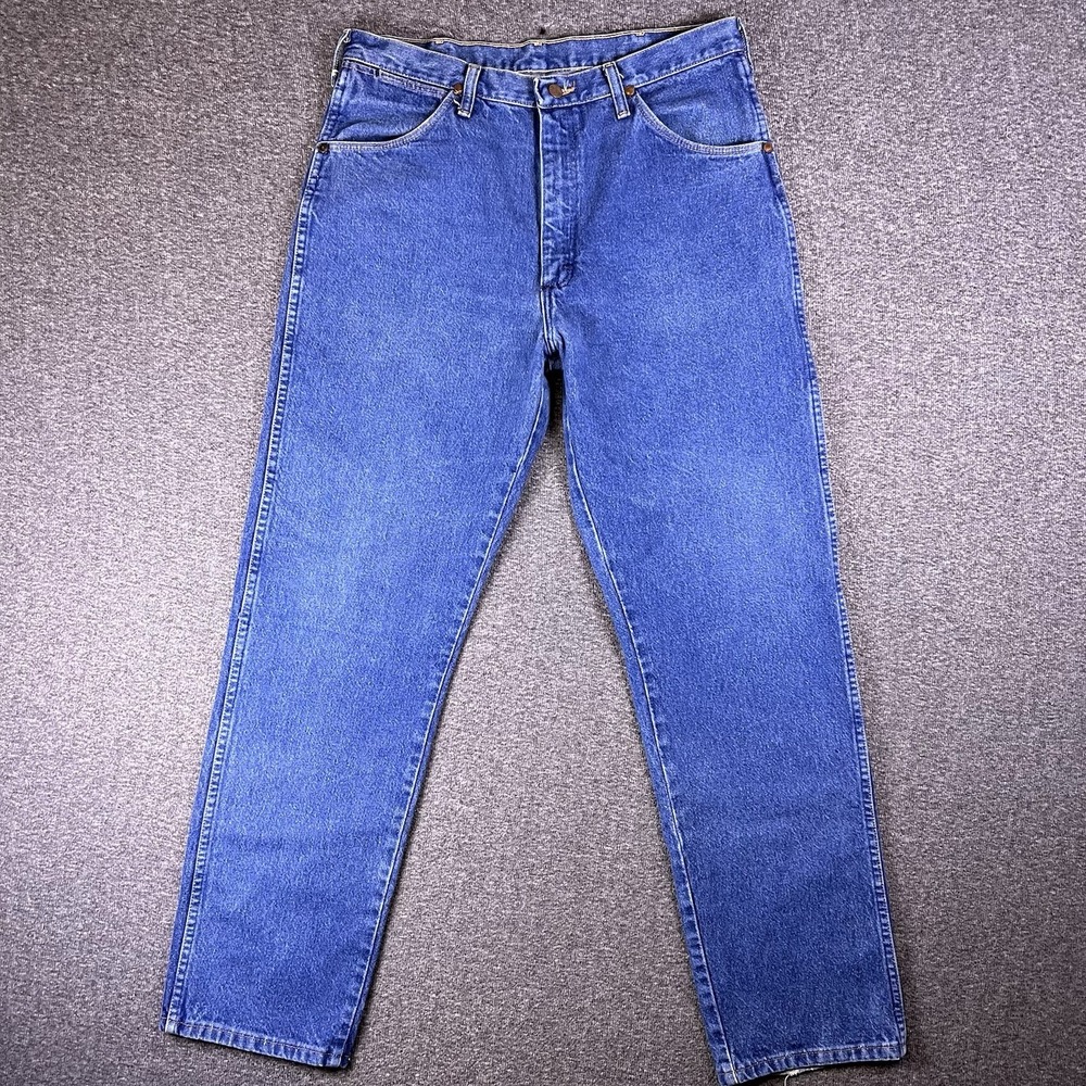 Vintage 90s Wrangler Jeans Mens‎ 36x34 Blue Relaxed Cowboy Cut 31MWZ 35x32.5 USA
